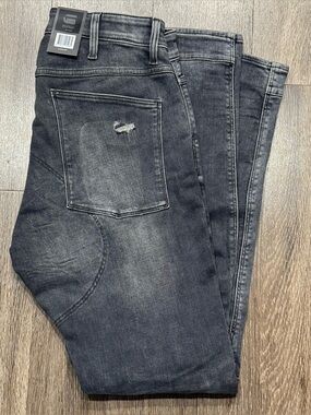 G-Star Raw 5620 3D Zip Knee Skinny Jeans Black Stretch Denim Men’s Size 32x32